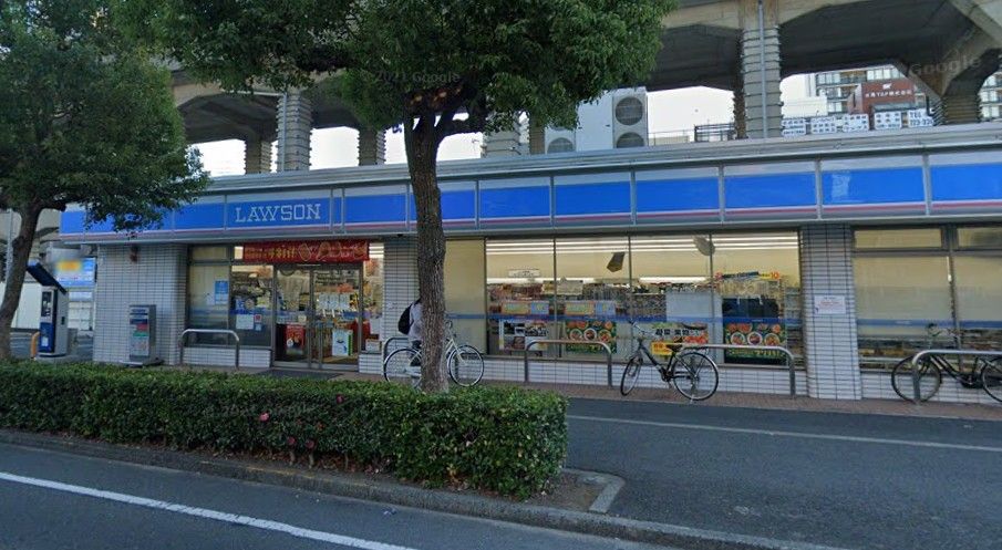 近くのローソンストア100 LS河内永和駅前店まで469m（徒歩6分）