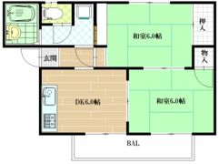 ハイツ成法の間取り画像