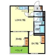 D porta mildの間取り画像