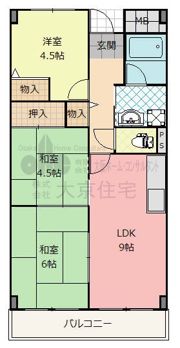 リープハーベン八尾木の間取り画像