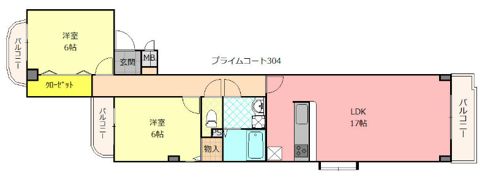 プライムコートの間取り画像