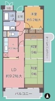 ビオトープ旭ヶ丘の間取り画像