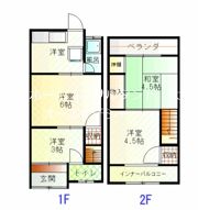山城町3丁目貸家の間取り画像