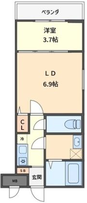 クレスト高安の間取り画像