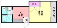 エステート高安の間取り画像