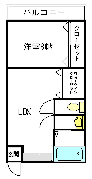 小畑コーポラスB棟の間取り画像