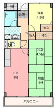 リープハーベン八尾木の間取り画像