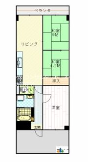 ハンリョウ八尾ハイツの間取り画像