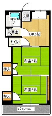 小畑コーポラスA棟の間取り画像