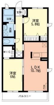 クレール山下の間取り画像