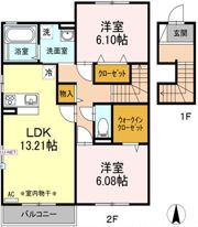 リベルテA棟の間取り画像