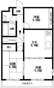 エンジェルキャロルの間取り画像