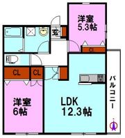 メゾンベールIの間取り画像