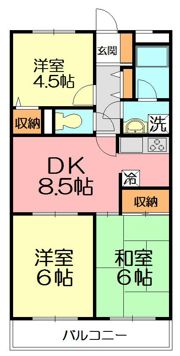 茅ヶ崎ダイカンプラザの間取り画像