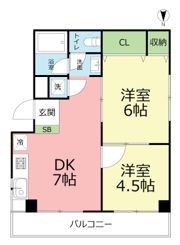 サンエイハイツの間取り画像