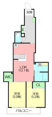 アンプリュム鵠沼海岸A棟の間取り画像