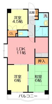 TEK藤沢ハイツの間取り画像