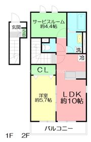 アムールKの間取り画像