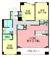シーサイドコート鎌倉若宮大路の間取り画像