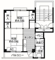 ビレッジハウス戸川2号棟の間取り画像
