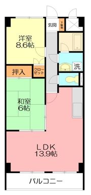 ヒルサイドクラタの間取り画像