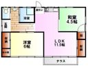 谷澤貸家の間取り画像