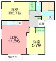 コンフォートガーデン高谷A棟の間取り画像