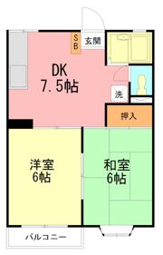 ハイツZCの間取り画像