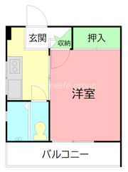 西海岸コーポの間取り画像