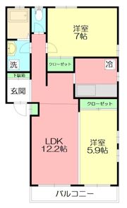 ラ・クエスタゆめが丘E棟の間取り画像