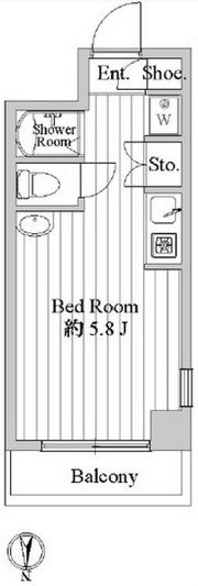 シーサイドビラ鵠沼の間取り画像
