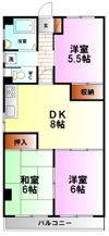 ハイツふかさわの間取り画像