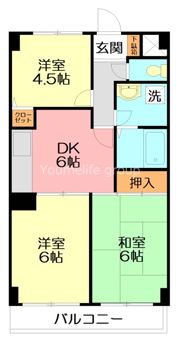 カトルズ中田IIの間取り画像