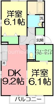 パラシオンAの間取り画像