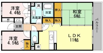 Bellevue壱番館の間取り画像