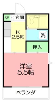 パールハイツ東八幡の間取り画像