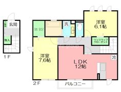 フォンティーヌII棟の間取り画像