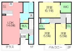 テラスハウス・リーベンの間取り画像