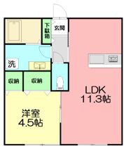 Kimy Neue茅ヶ崎（キミーノイエ 茅ヶ崎）の間取り画像