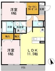 K・fines A棟の間取り画像