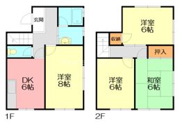 クオーレ鴨宮 K棟の間取り画像