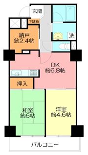 ライオンズマンション鶴巻温泉の間取り画像
