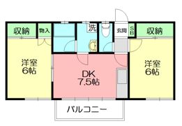 ホワイトハウスCの間取り画像