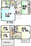 鶴巻南戸建の間取り画像