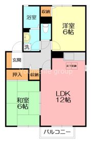 パークサイド上矢部Aの間取り画像