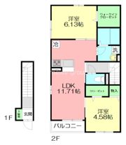 ヴェルジェの間取り画像