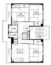 ビレッジハウス大島1号棟の間取り画像