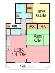 ハーティハイム山崎の間取り画像