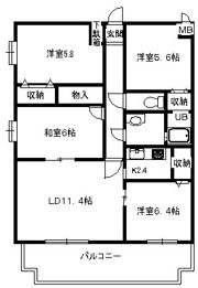 ディアコートの間取り画像