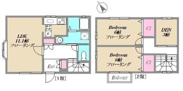 メゾンクレステリアB棟の間取り画像